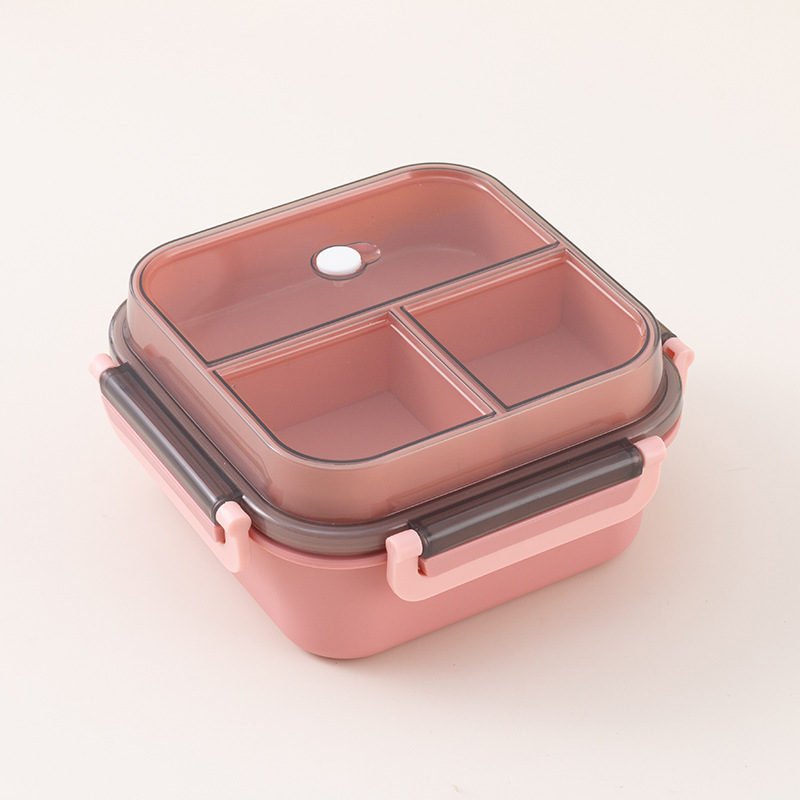 Cross-border adult camping lunch box, portable square snack storage box, student plastic lunch box, microwave oven-safe pic 6