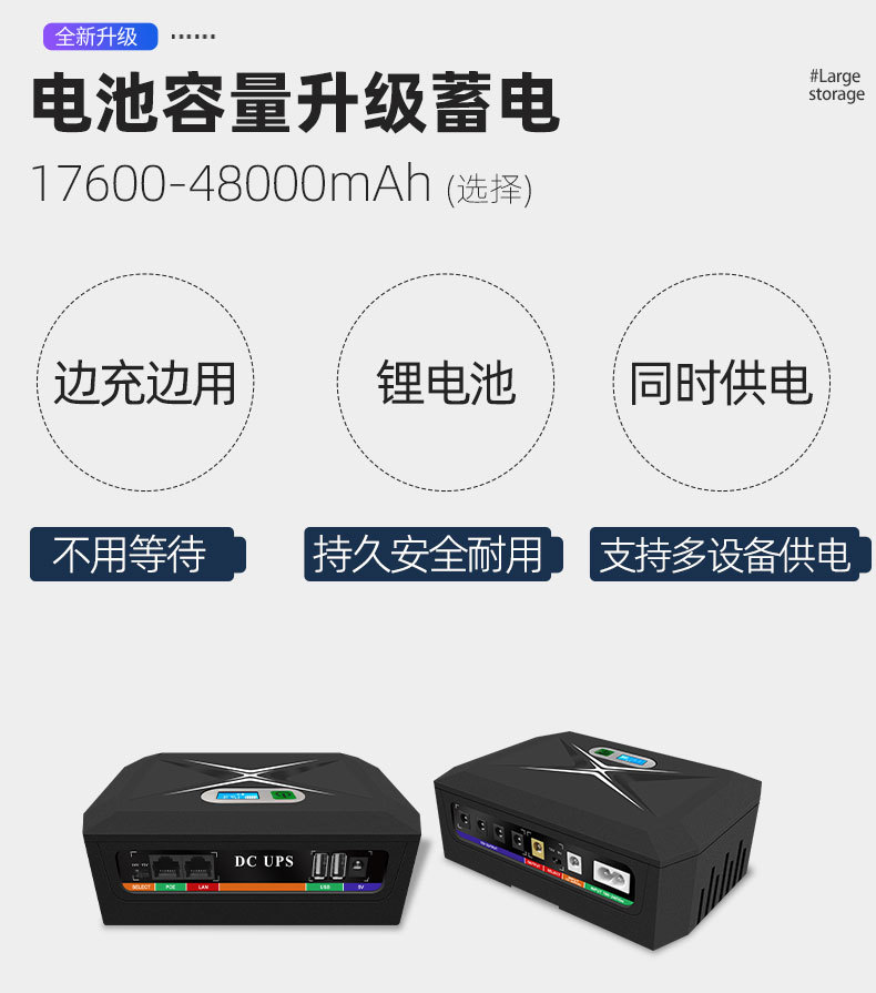 DC18-120Wups不间断电源miniDC电源路由器监控续航直流备用电源详情12