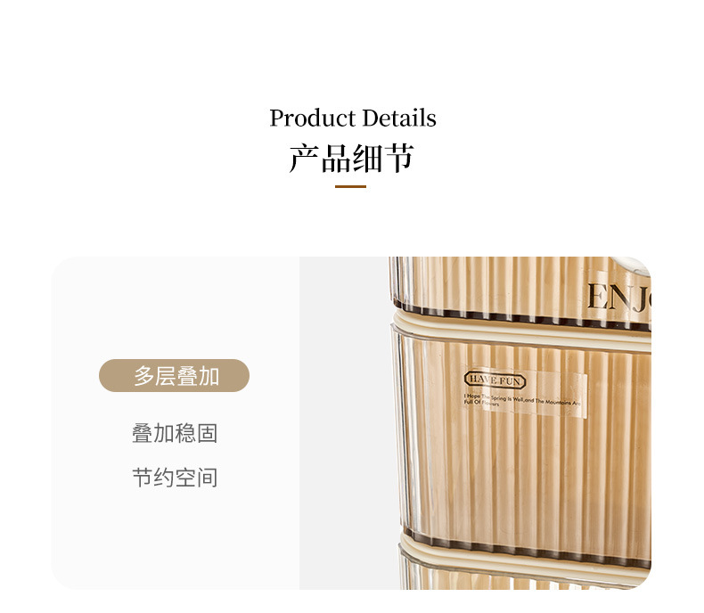 Desktop storage box, shelf, bedroom creative light luxury storage, jewelry and cosmetics storage pic 8