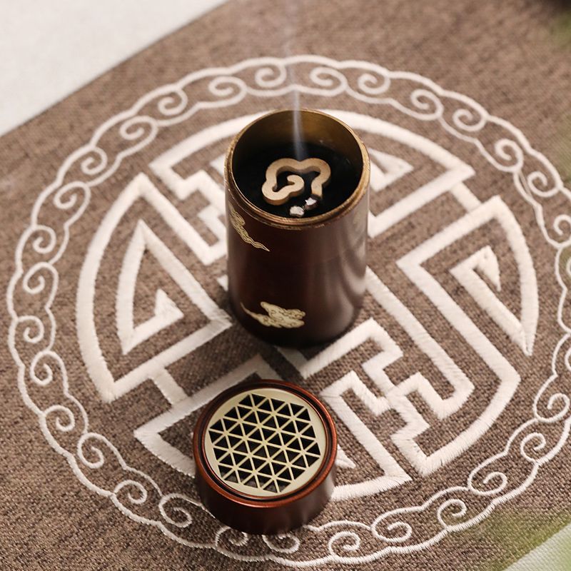 便携式小祥云纯铜随身香炉沉香粉中式香薰炉立体香筒香炉详情8