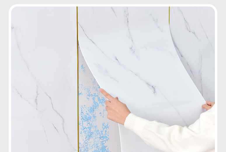 仿瓷砖自粘鎏金大理石墙贴客厅卫生间墙面装饰防水防潮自带铝箔详情27