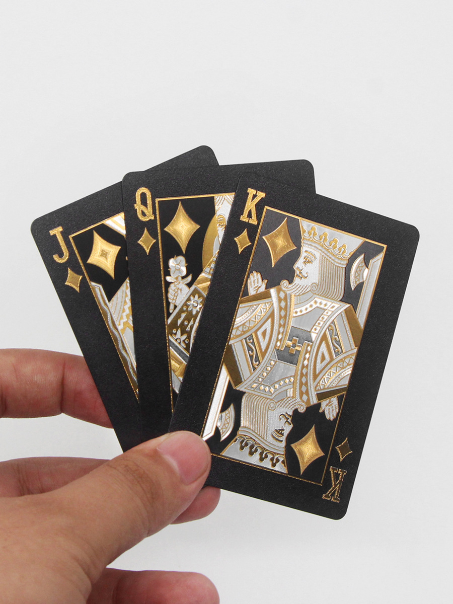 美元扑克牌金箔扑克牌土豪金黑金防水扑克牌批发外贸热卖跨境现货详情17