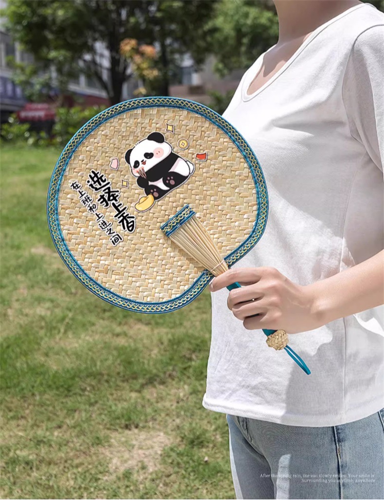 手工编织大蒲扇夏季老式手摇麦秆草扇夏天随身芭蕉扇儿童小扇子详情2