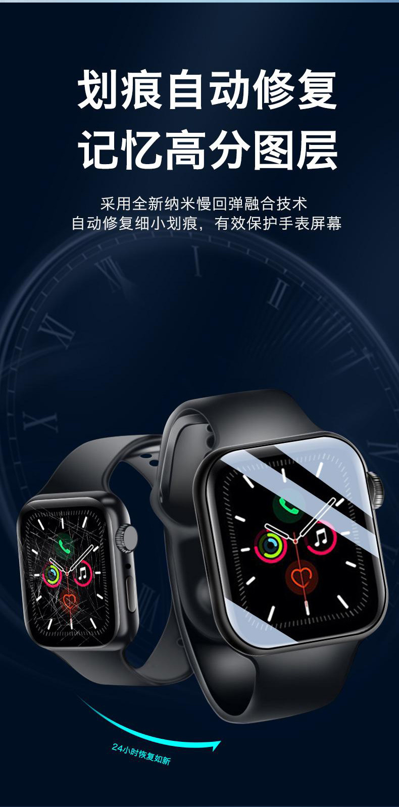 适用苹果手表膜s10iwatch膜水凝膜防指纹保护膜applewatch手表膜详情9