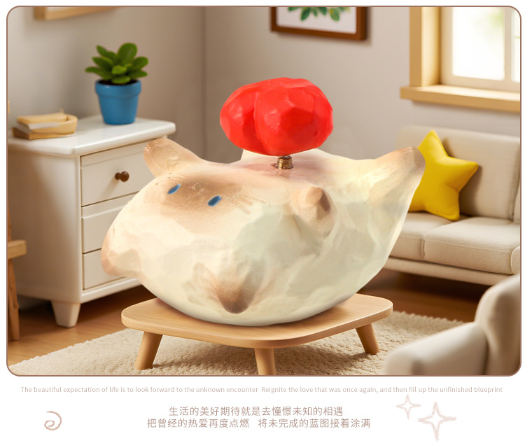 猫猫水晶PAI情绪盲盒 卡通可爱桌面树脂工艺品摆件节日送礼盲盒详情16