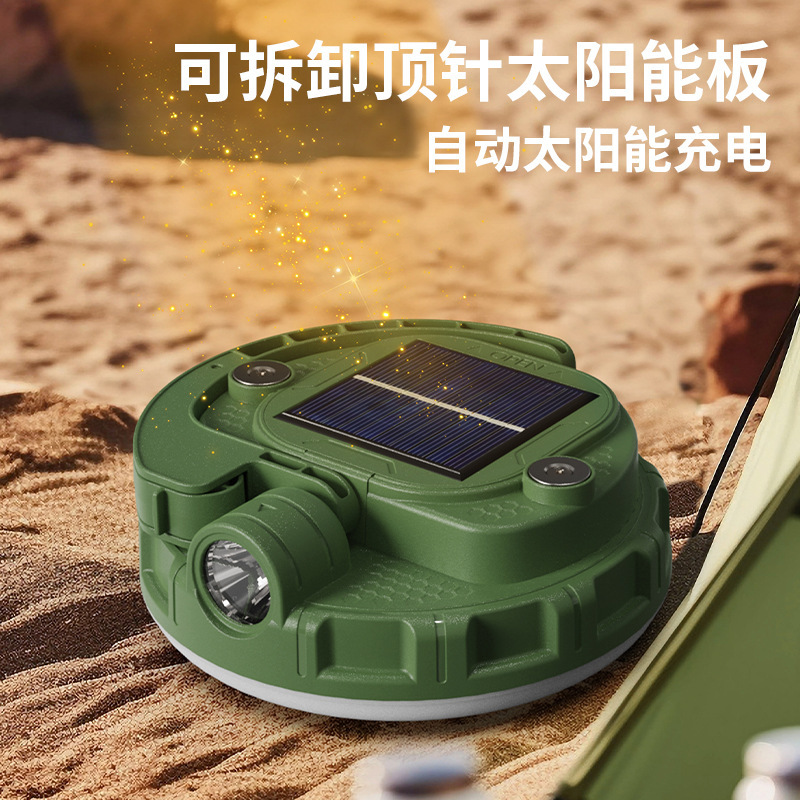 新款太阳能充电户外帐篷灯露营照明多场景室内应急灯可调节手把详情1