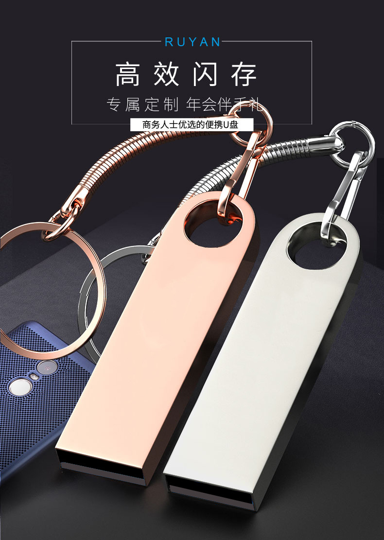 Wholesale 64g USB flash drive, 1G, 2G high-speed, 4g small USB flash drive, 8g car, 32g storage, bidding advertisement, large-capacity metal USB flash drive pic 6