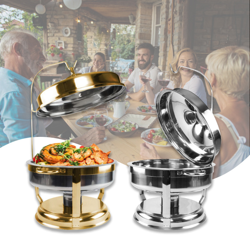 Wholesale stainless steel buffet stoves, hotel restaurant food heating containers, alcohol stoves, POTS and hotel supplies in stock pic 5