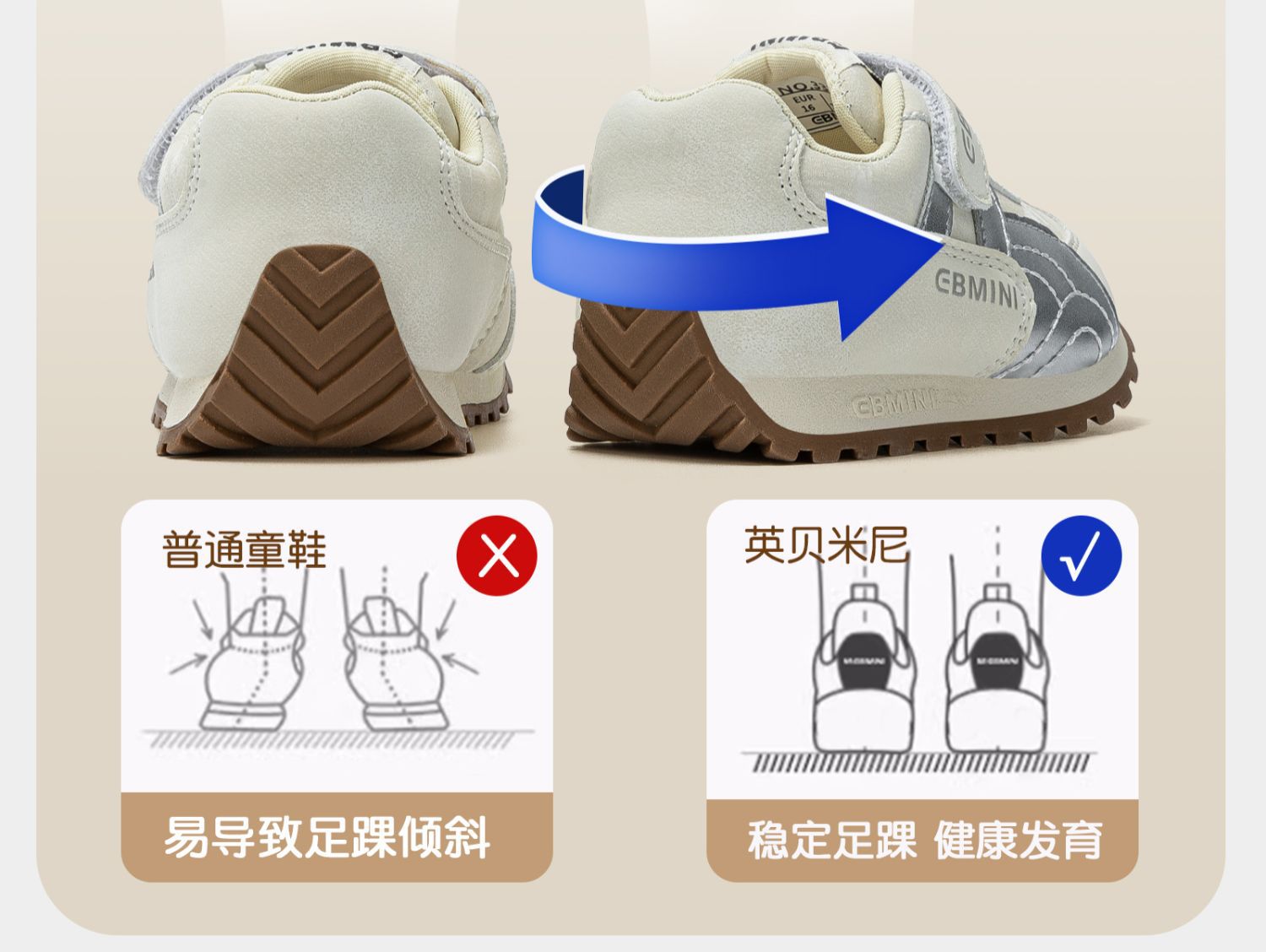 英贝米尼儿童学步鞋软底防滑男童板鞋秋季新款宝宝鞋婴幼儿女童鞋详情9