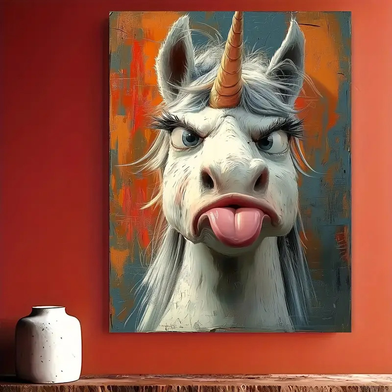 新款北欧独角兽装饰画客厅沙发背景墙面壁画卧室床头餐厅高清挂画详情1