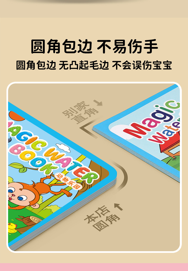 水画本儿童画画本神奇涂色绘画画套装宝宝益智反复填色水彩画玩具详情13