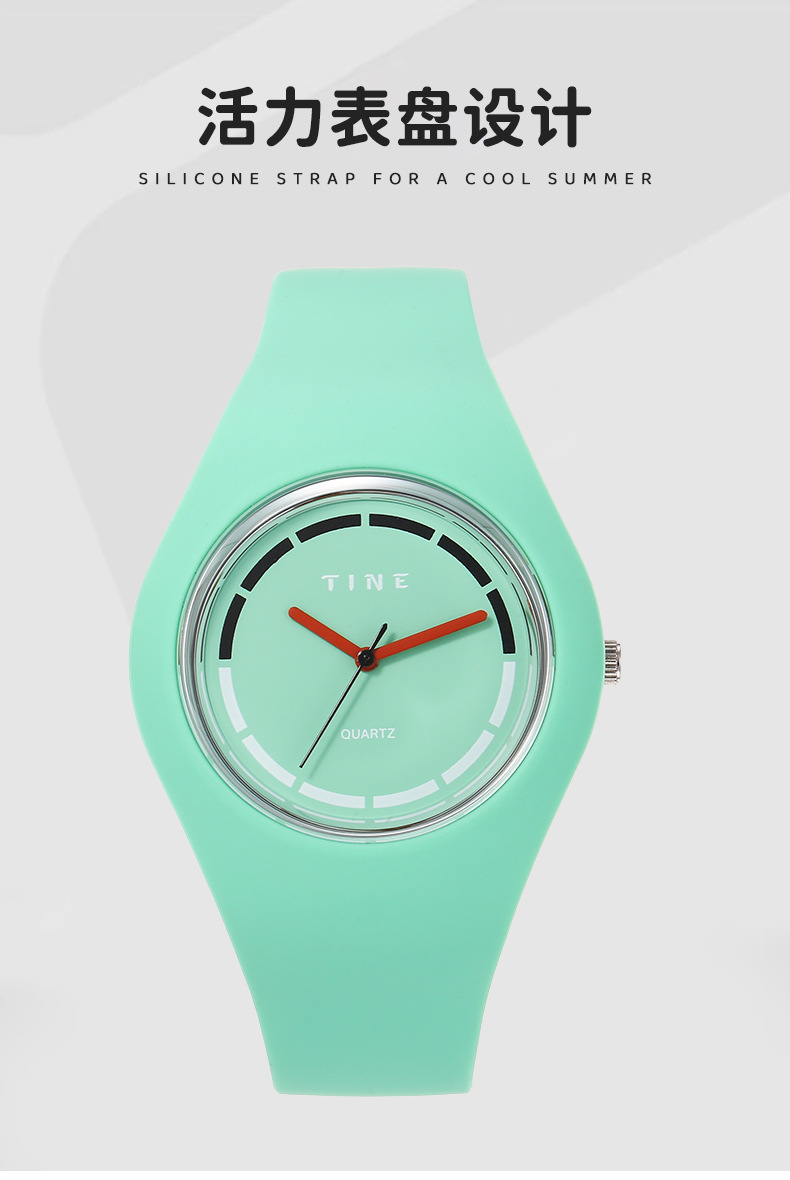 Cross border schoolgirls reloj pareja impermeable versátil reloj de cuarzo casual reloj minimalista reloj electrónico reloj de silicona pic 8