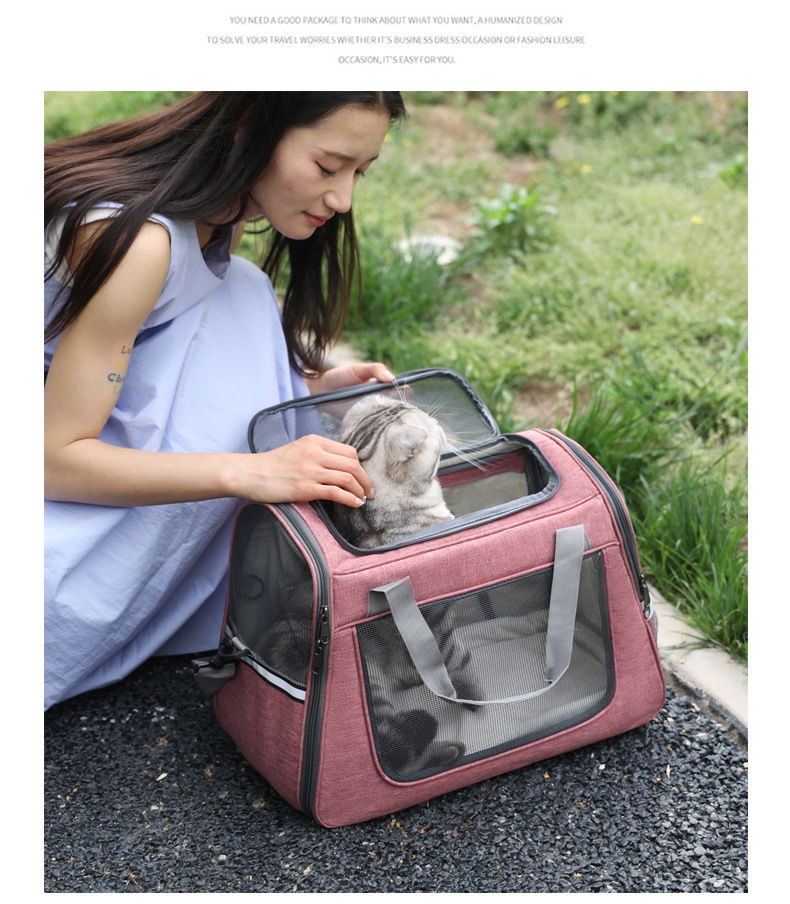 宠物包猫包新款潮流时尚 可手提斜跨休闲透气 猫包高颜值详情16