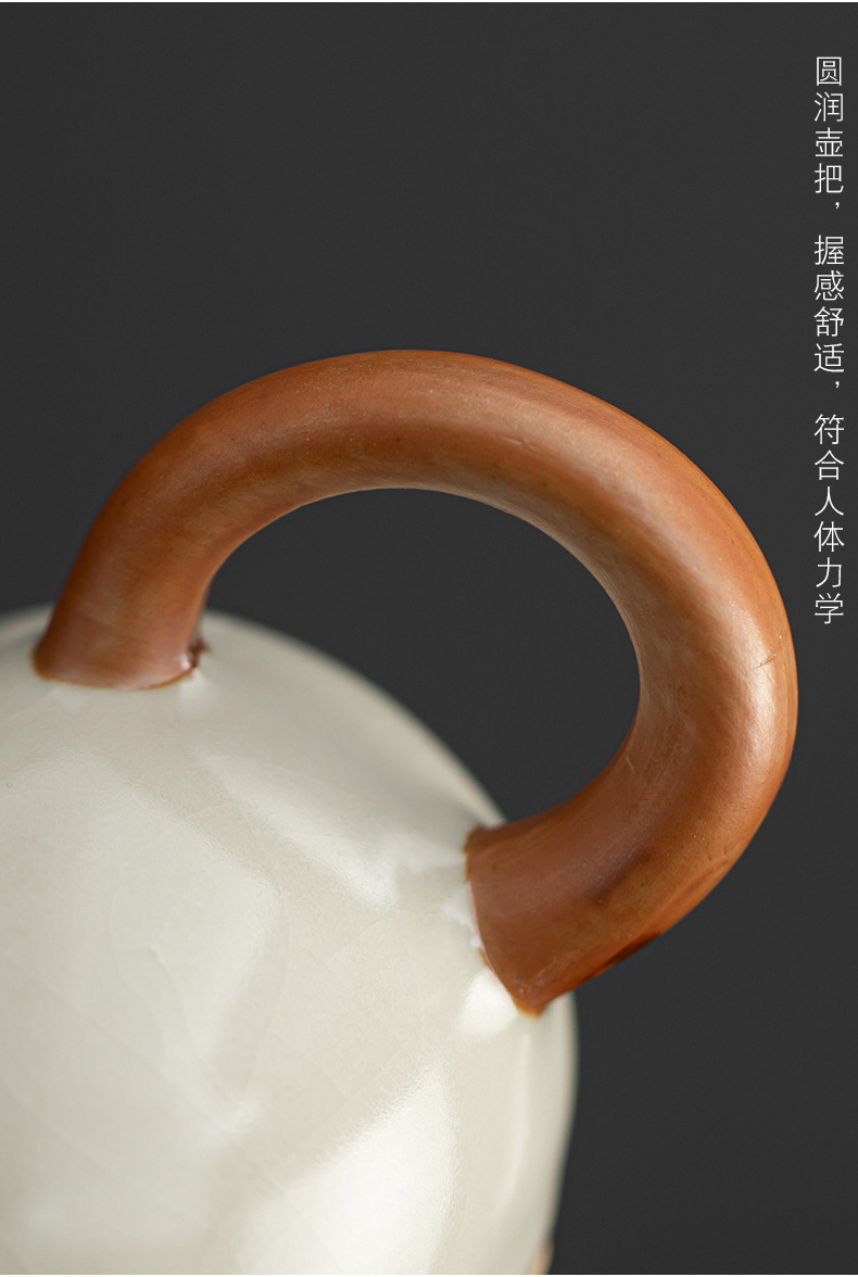 黄汝窑功夫茶具套装陶瓷茶杯可养开片办公室家用茶壶盖碗礼盒套装详情17