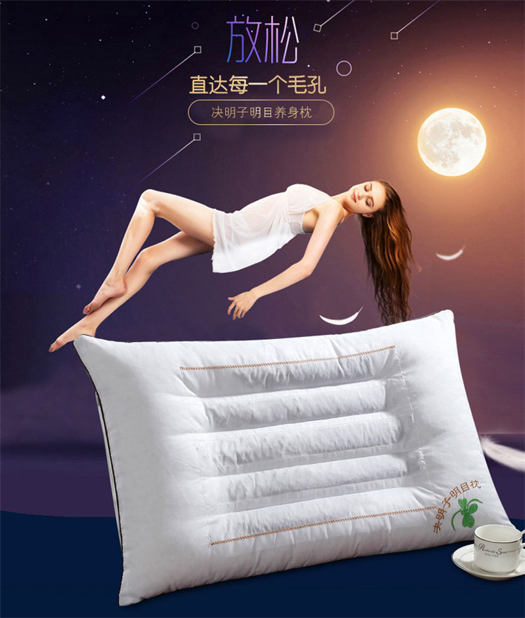 Wholesale supply of Cassia seed, lavender, buckwheat flower and grass neck protection pillow, single adult health pillow core manufacturer pic 2