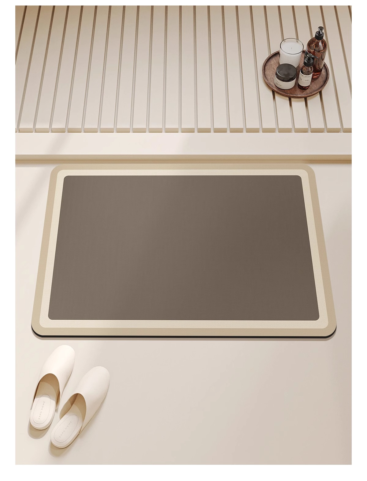 Bathroom floor MATS, diatom mud anti-slip and water-absorbing soft MATS, bathroom and kitchen floor MATS, bathroom door, toilet carpet pic 18