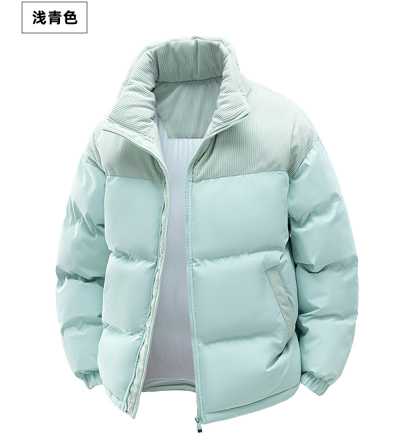 Cross-border cotton-padded jacket for men with fleece 2025 winter new style thickened warm and cold-proof cotton-padded jacket, cotton-padded coat, trendy, can be opened again pic 18