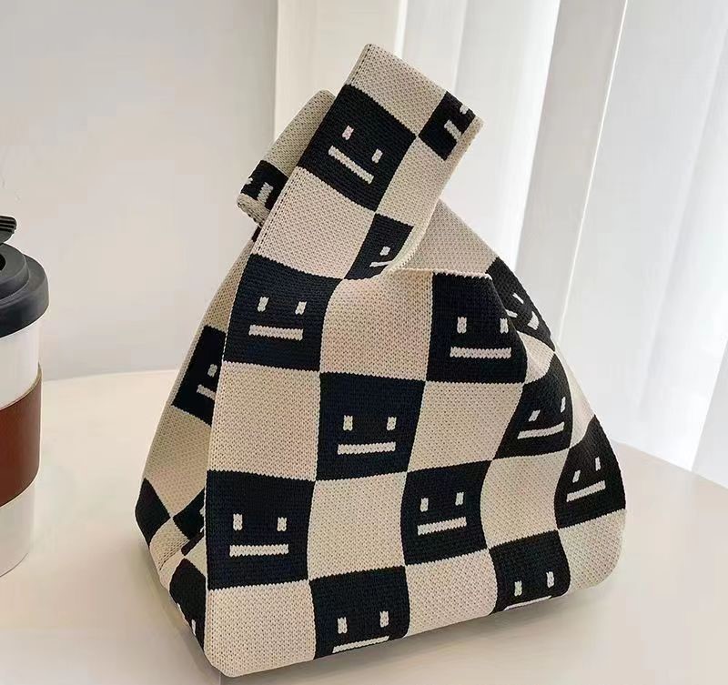 女士针织包多巴胺小包包手机包托特包针织包时尚卡通针织手提袋详情19