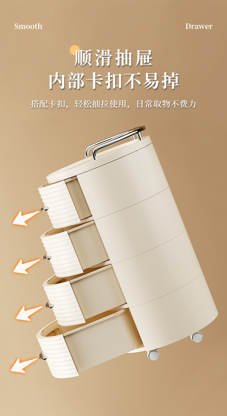 Drawer-type storage cabinet, household living room storage cabinet, multi-layer slit toy and snack storage cabinet, bedroom bedside table pic 7