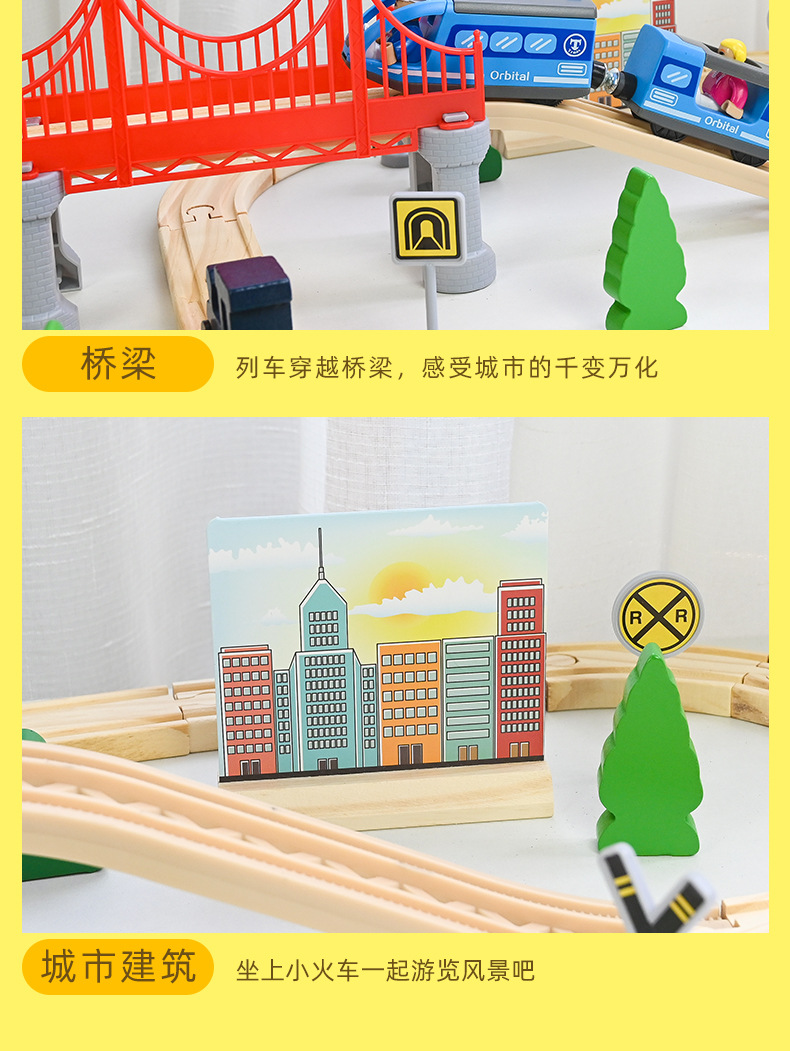 52PC电动火车轨道游戏桌游3岁+宝宝儿童益智玩具男孩女孩生日礼物详情9