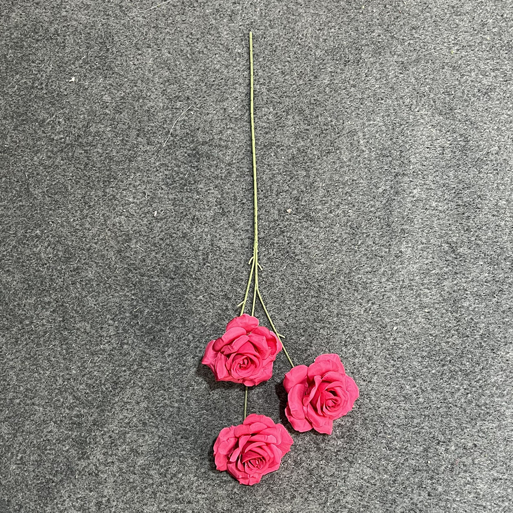 仿真钻石玫瑰假花人造花成品婚庆用花地排造景花高级感客厅插花束详情10