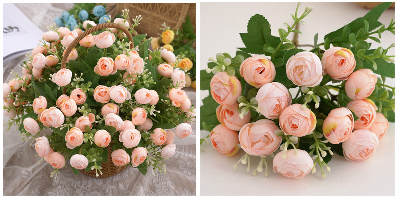 仿真花茶苞牡丹玫瑰多款绢花装饰家居婚庆花艺园配材配景摄影道具详情15