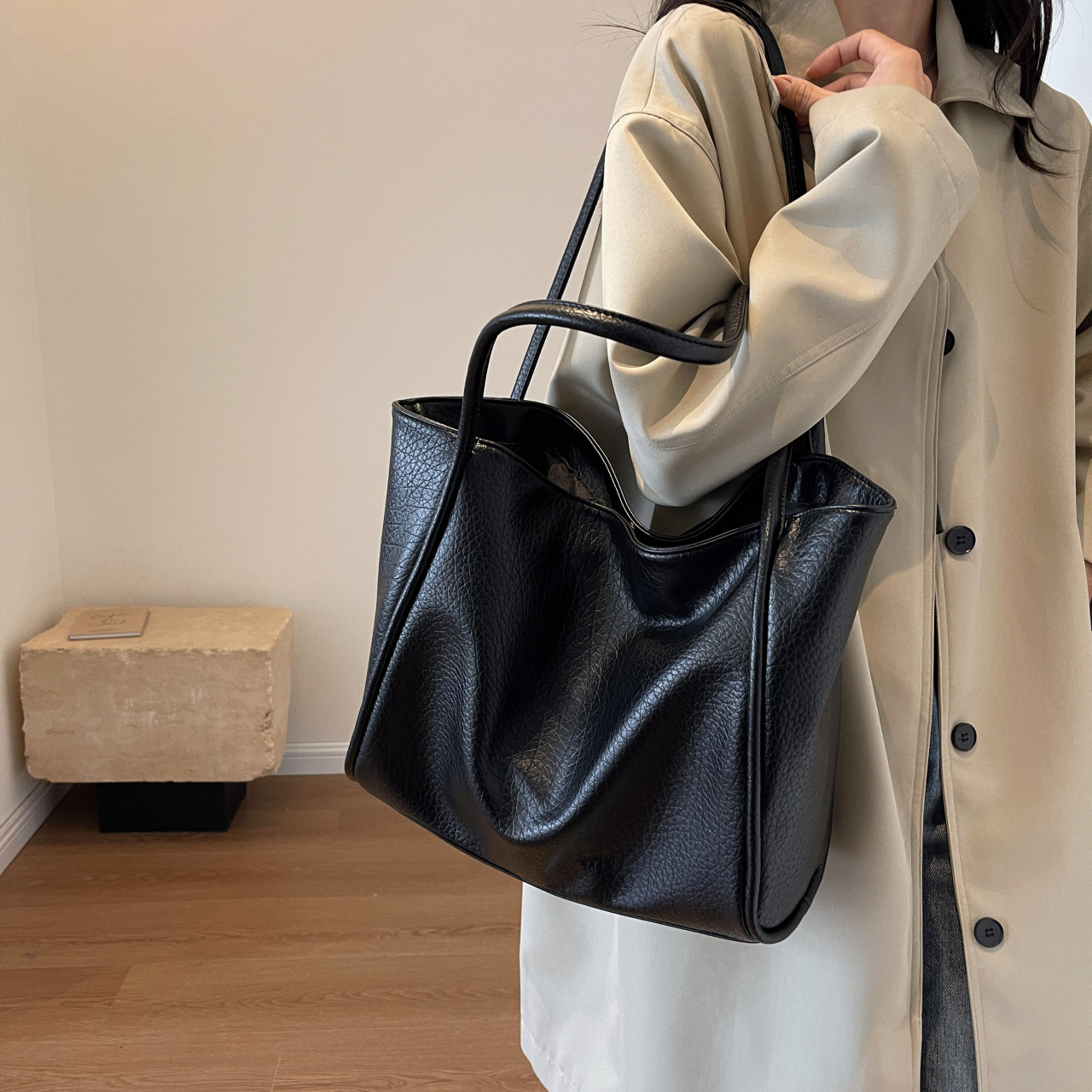 大容量女包包2025软皮质感单肩包休闲百搭上班通勤手提托特包热卖详情27