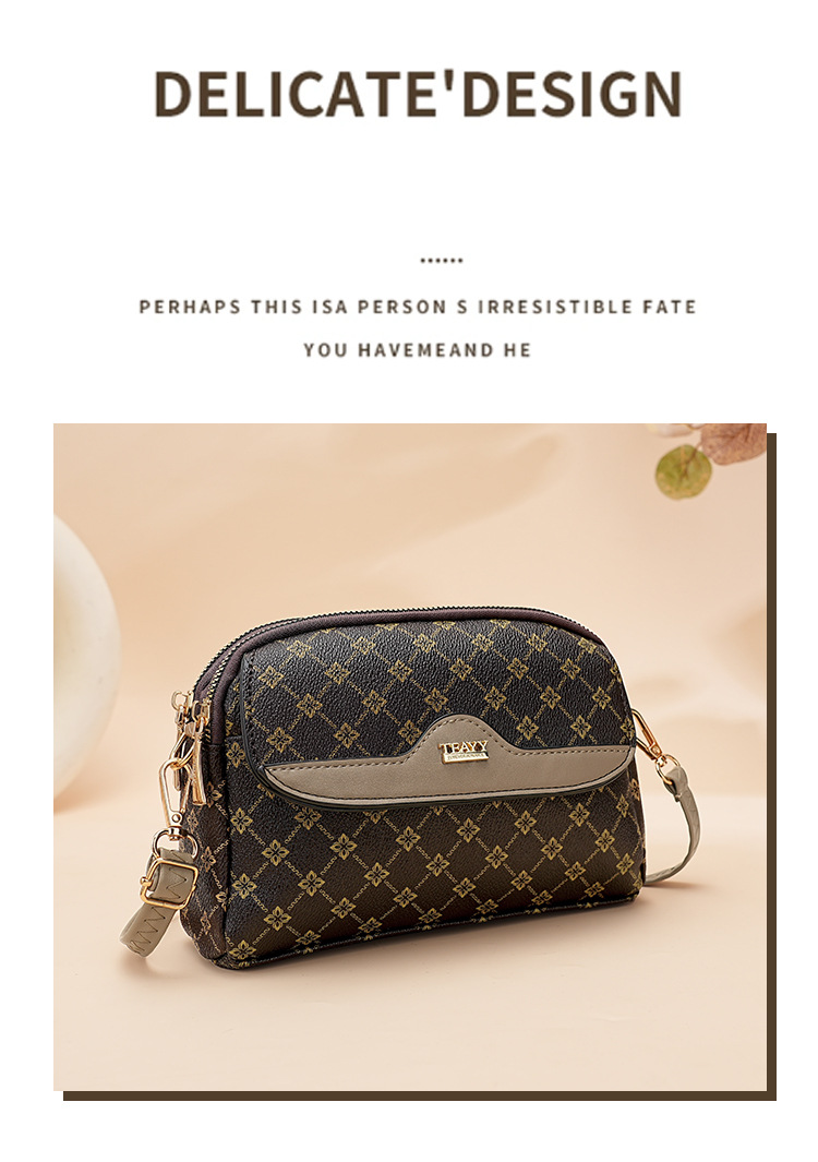 包包女高级感2024跨境外贸斜挎包大容量新款老花时尚气质百搭小包详情4