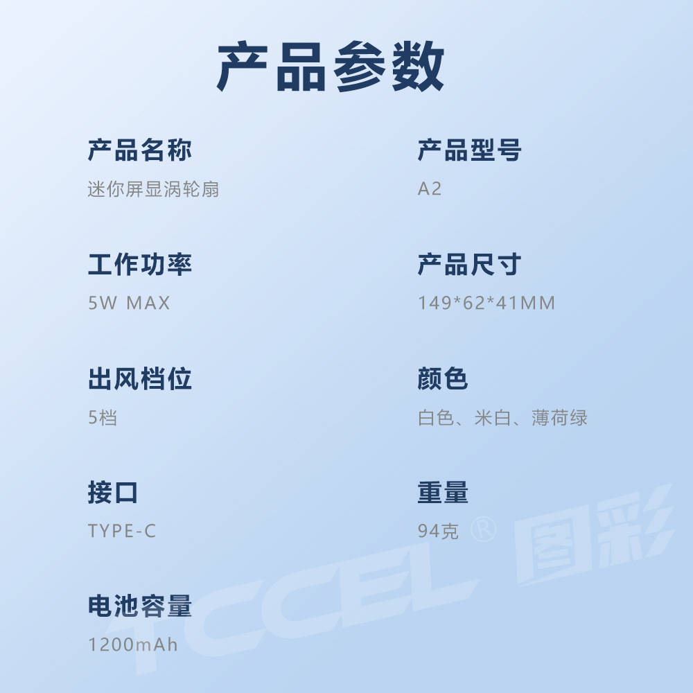 新款高速涡轮手持风扇便携小风炮户外充电学生桌面迷你大风力风扇详情6