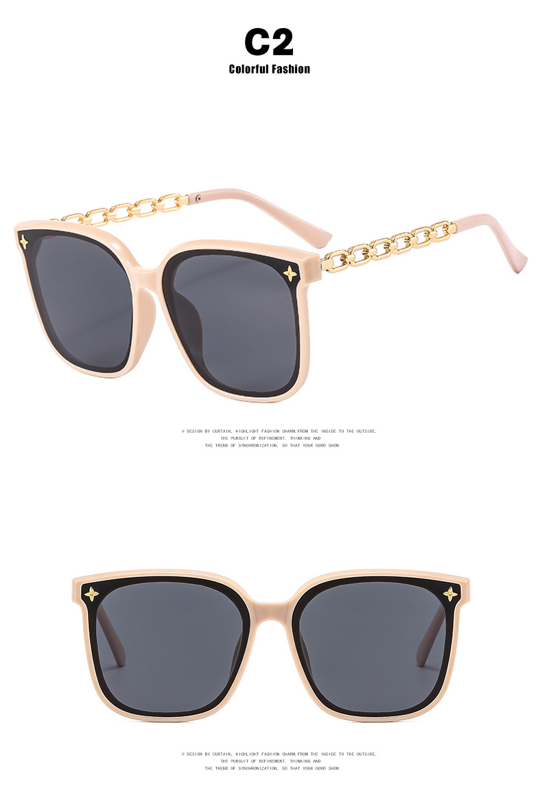 2022 New style sunglasses for women, high-end Instagram-popular sun protection sunglasses, large frame round face slimming glasses for men pic 10