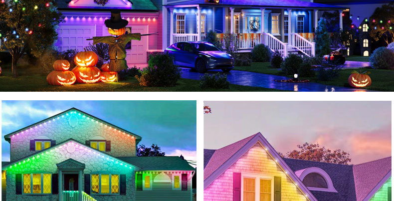 亚马逊爆款智能防水屋檐灯WIFI蓝牙APP涂鸦屋檐灯节日装饰屋檐灯详情43