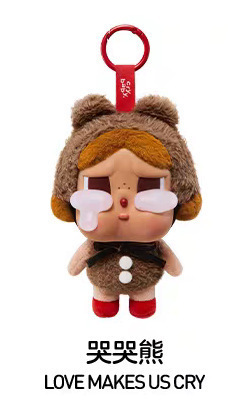 跨境玛特泡泡哭娃潮玩可爱丑萌眼泪搪胶脸挂件钥匙扣盲盒毛绒公仔详情8