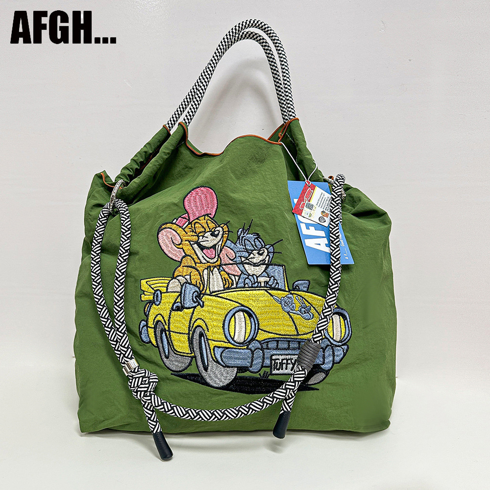 AFGH Warner officially authorized TomJerry embroidered shopping bag handbag, high-end car cat pic 9