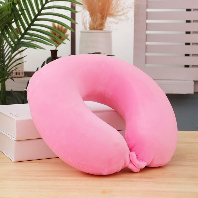 Office lunch break U-shaped pillow, neck support, soft car seat pillow, outdoor travel PP cotton U-shaped pillow pic 5