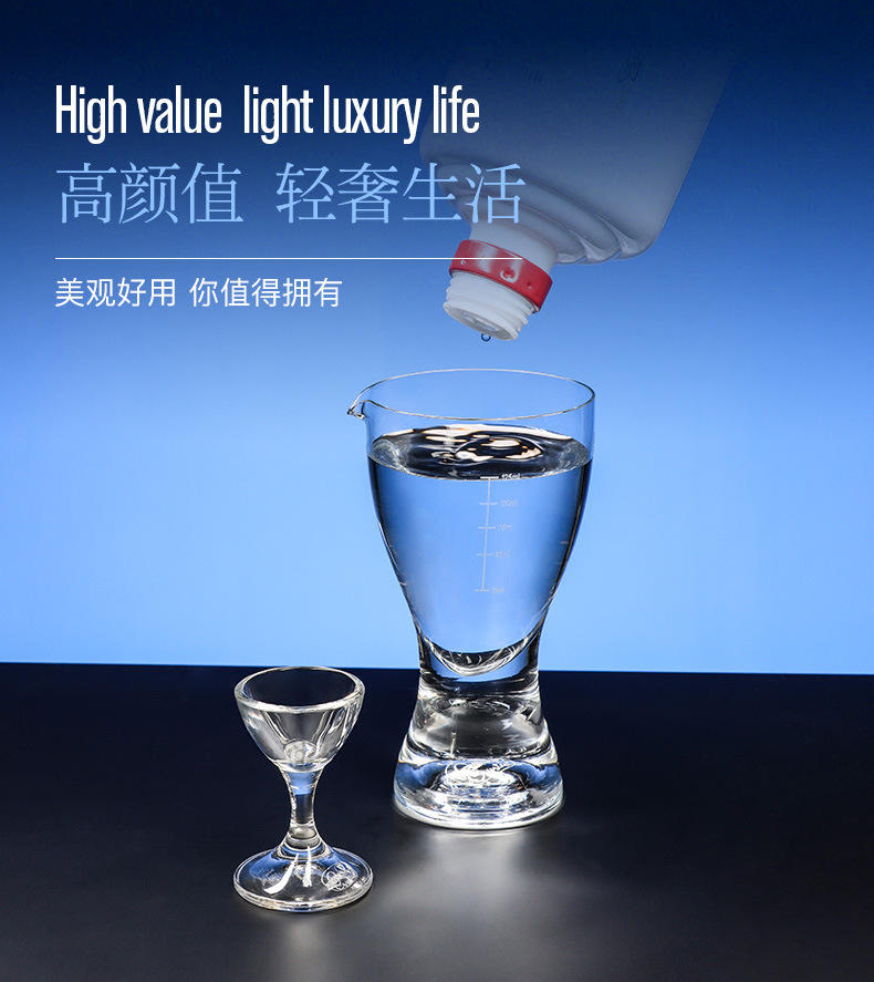 Czech imported lead-free liquor cup dispenser, household crystal cup, high-end light luxury new fashion gift set gift box pic 10