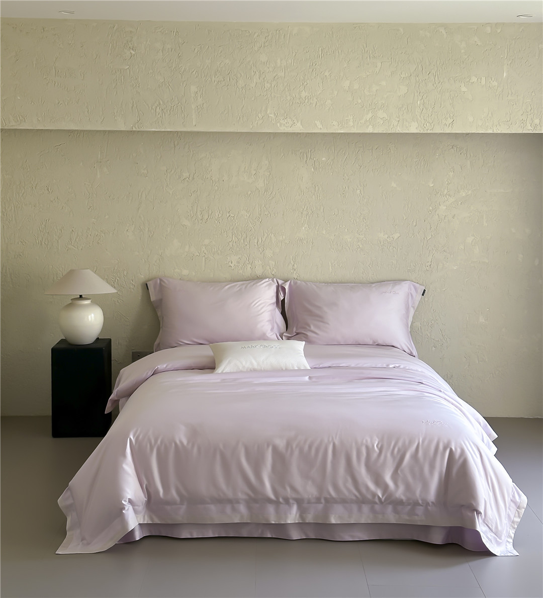Minimalist style 100-count ultra-fine denier Tencel cotton four-piece set, high-end and silky smooth naked sleeping grade bedding pic 18