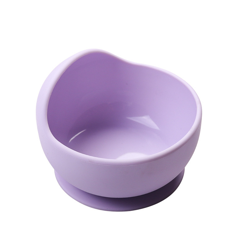 工厂婴儿碗勺硅胶餐具儿童木柄硅胶勺子儿童吸盘碗婴儿硅胶碗详情8