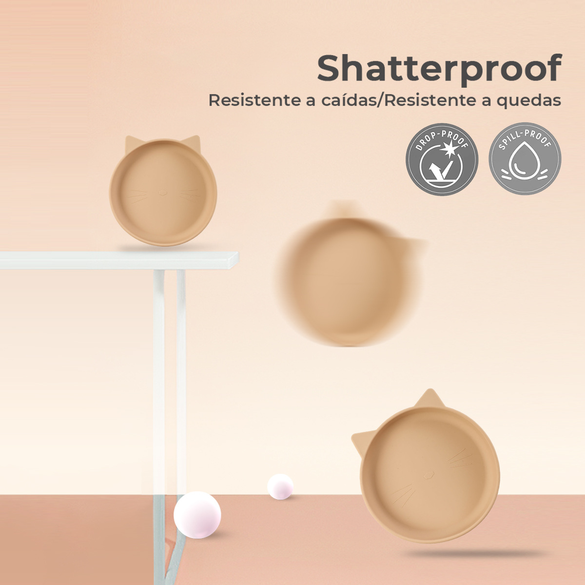 宝宝餐盘自主进食硅胶盘 跨境热销儿童餐具防摔新国标婴儿辅食盘详情6