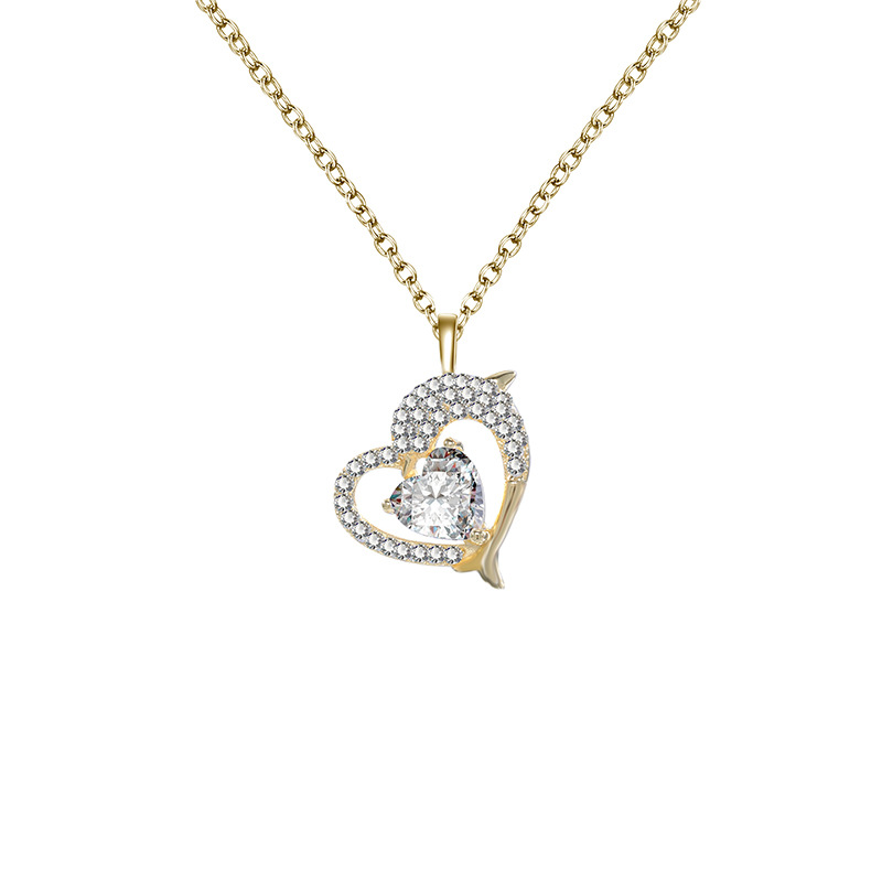 Zhuoheng Zhenxuan s925 Pure Silver Clover Necklace with micro-inlaid zircon, exquisite and compact design, fashionable little dress necklace for women pic 22