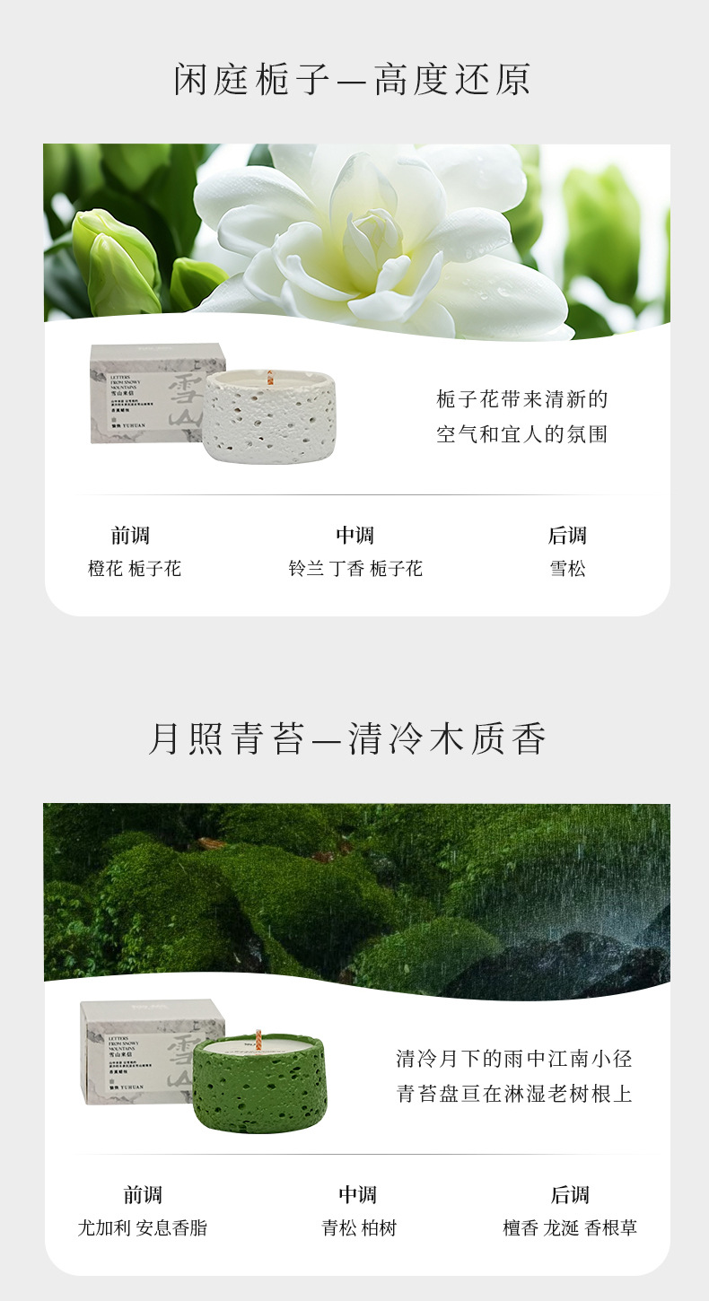加工定制冷山系香薰蜡烛礼盒家用香氛氛围感摆件小众高级节日礼物详情19
