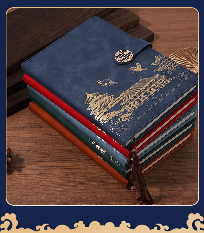 The national trend notebook set gift box can be customized as souvenirs, office supplies, party dynamic boards and souvenirs pic 16