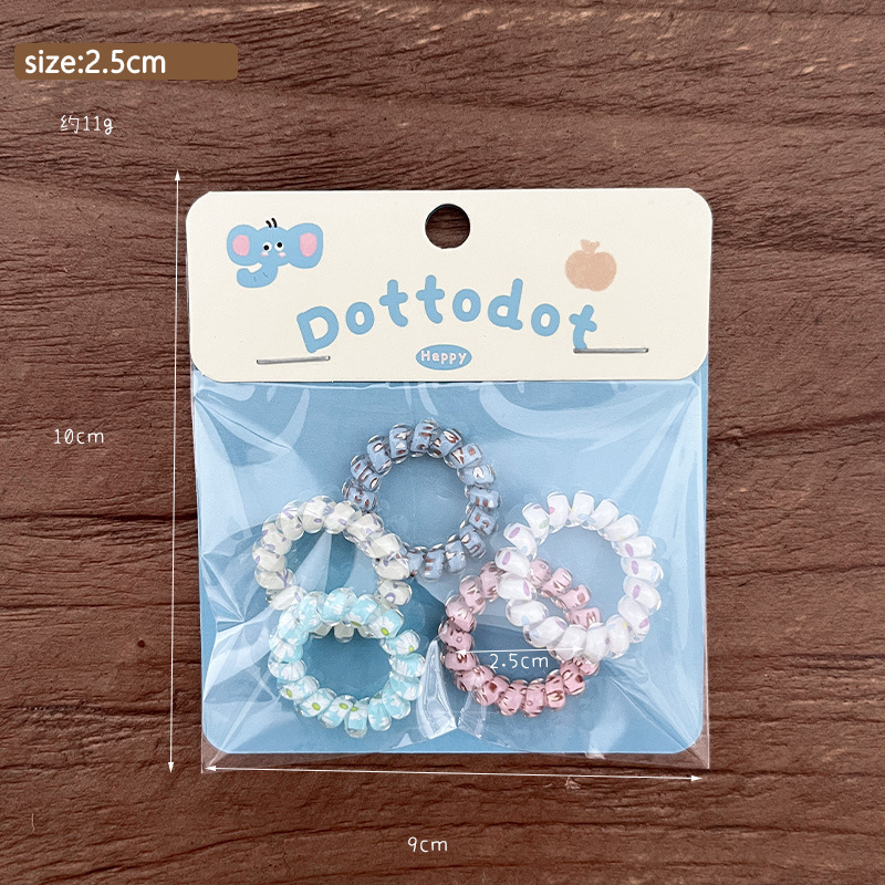 Thumb color mini telephone line hair band, hair accessory, hair tie, high elasticity, no damage to hair, fresh and versatile hair accessory pic 20