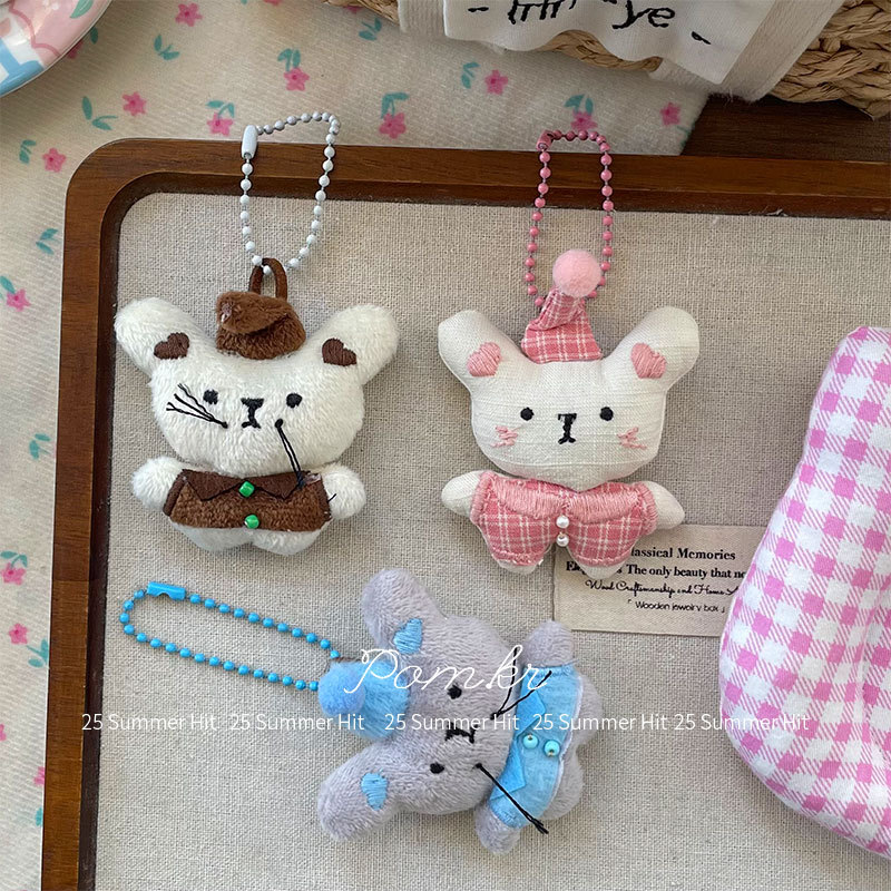 新款韩系卡通小熊公仔挂件儿童少女钥匙扣玩偶背包挂饰百搭饰品链详情4