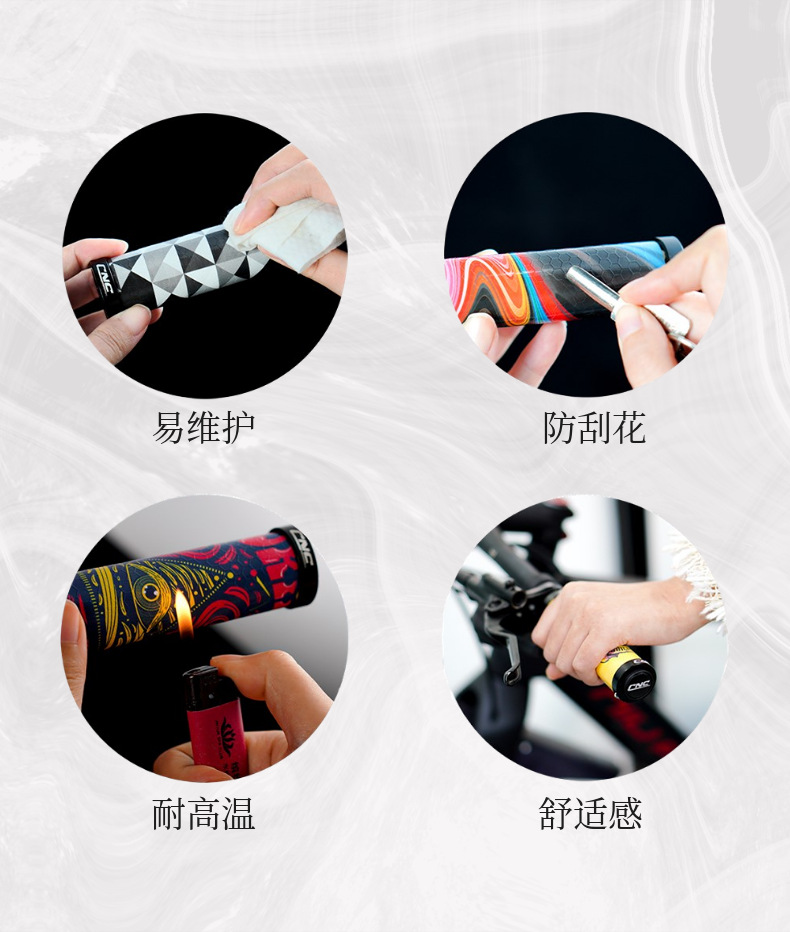 CNC bicycle handlebar covers, anti-slip and shock-absorbing mountain bike handlebars, folding bike silicone comfortable handlebar covers, bicycle accessories pic 16