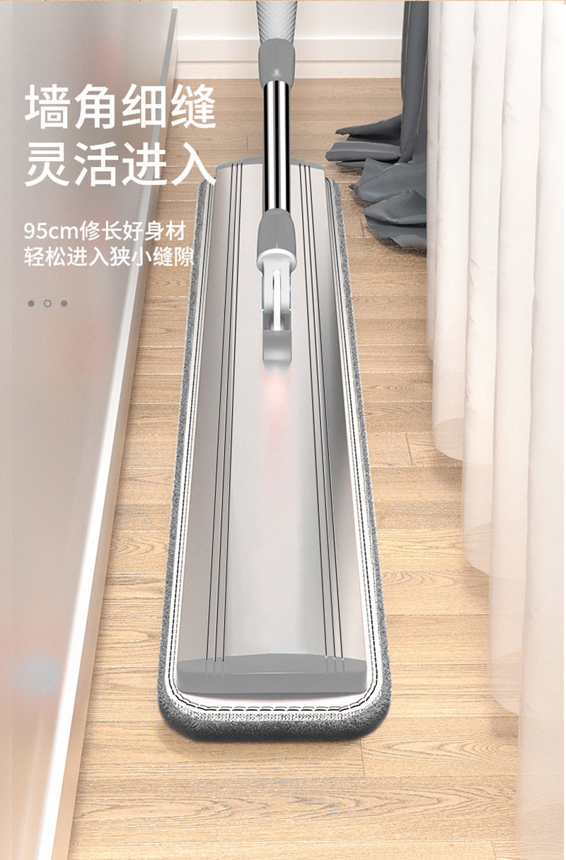 铝合金大号平板拖把一拖净免手洗懒人拖把家用木地板瓷砖拖布尘推详情5