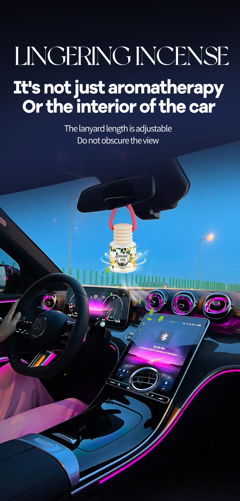 【跨境专供】FORMBO车载香薰清新花香淡香小巧汽车香薰挂件批发详情5