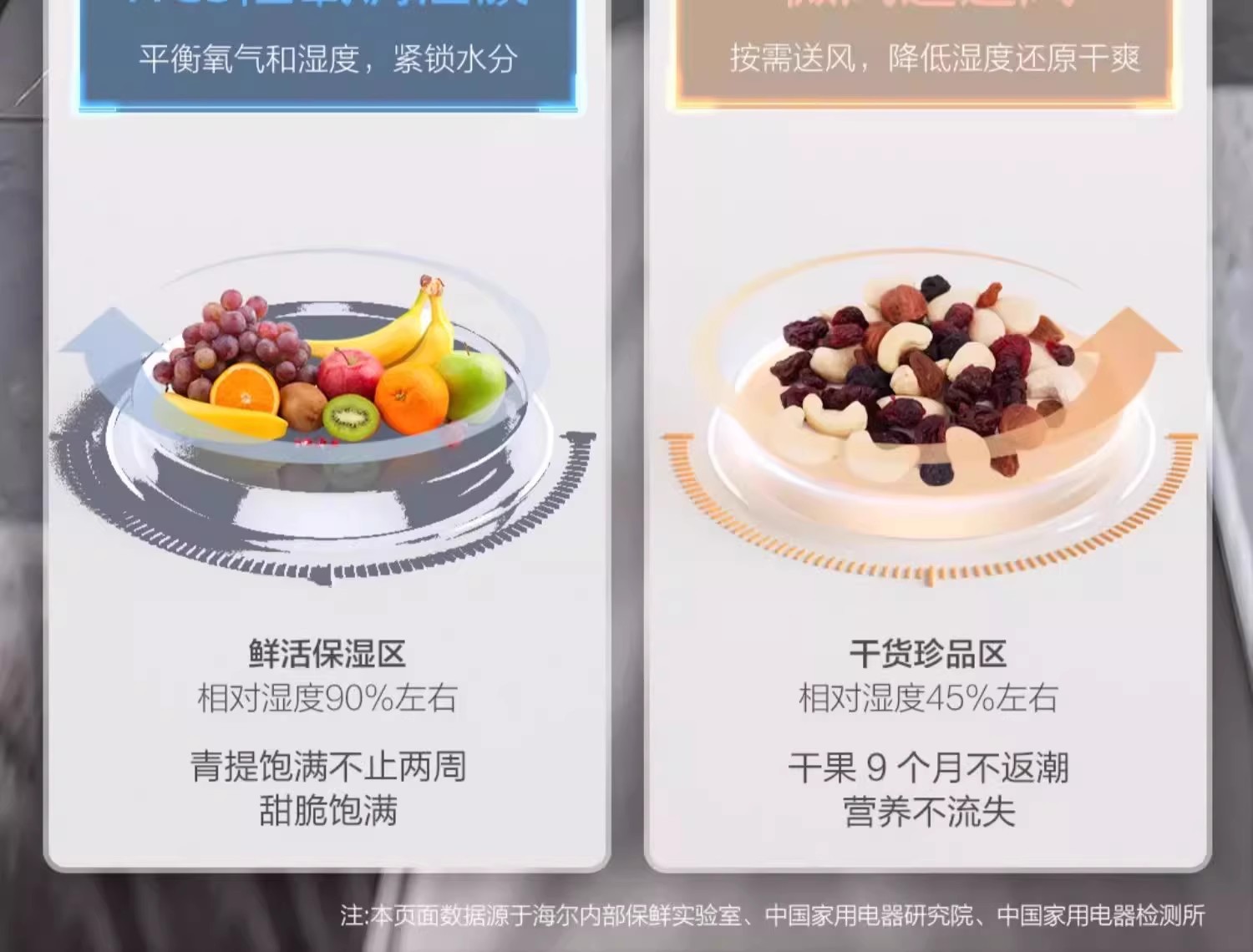 海尓冰箱家用630升大容量一级能效变频对开门风冷无霜保鲜电冰箱详情12