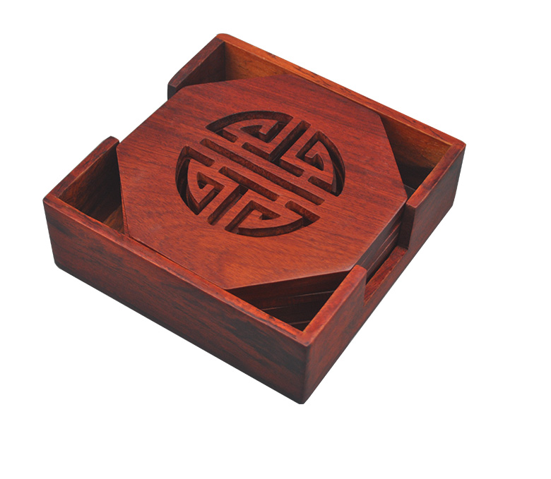 花梨木大号杯垫碗垫红木隔热垫餐桌垫创意家用木质镂空防烫垫批发详情15