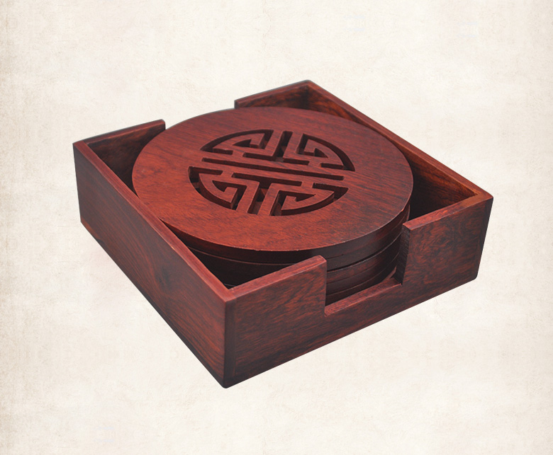 花梨木大号杯垫碗垫红木隔热垫餐桌垫创意家用木质镂空防烫垫批发详情9