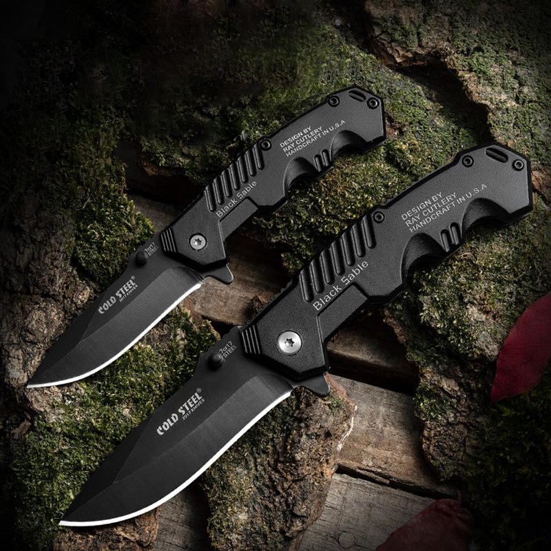 Yangjiang stainless steel outdoor mini folding knife, high-hardness self-defense, multi-purpose camping survival knife, portable folding knife, practical and durable Specification image